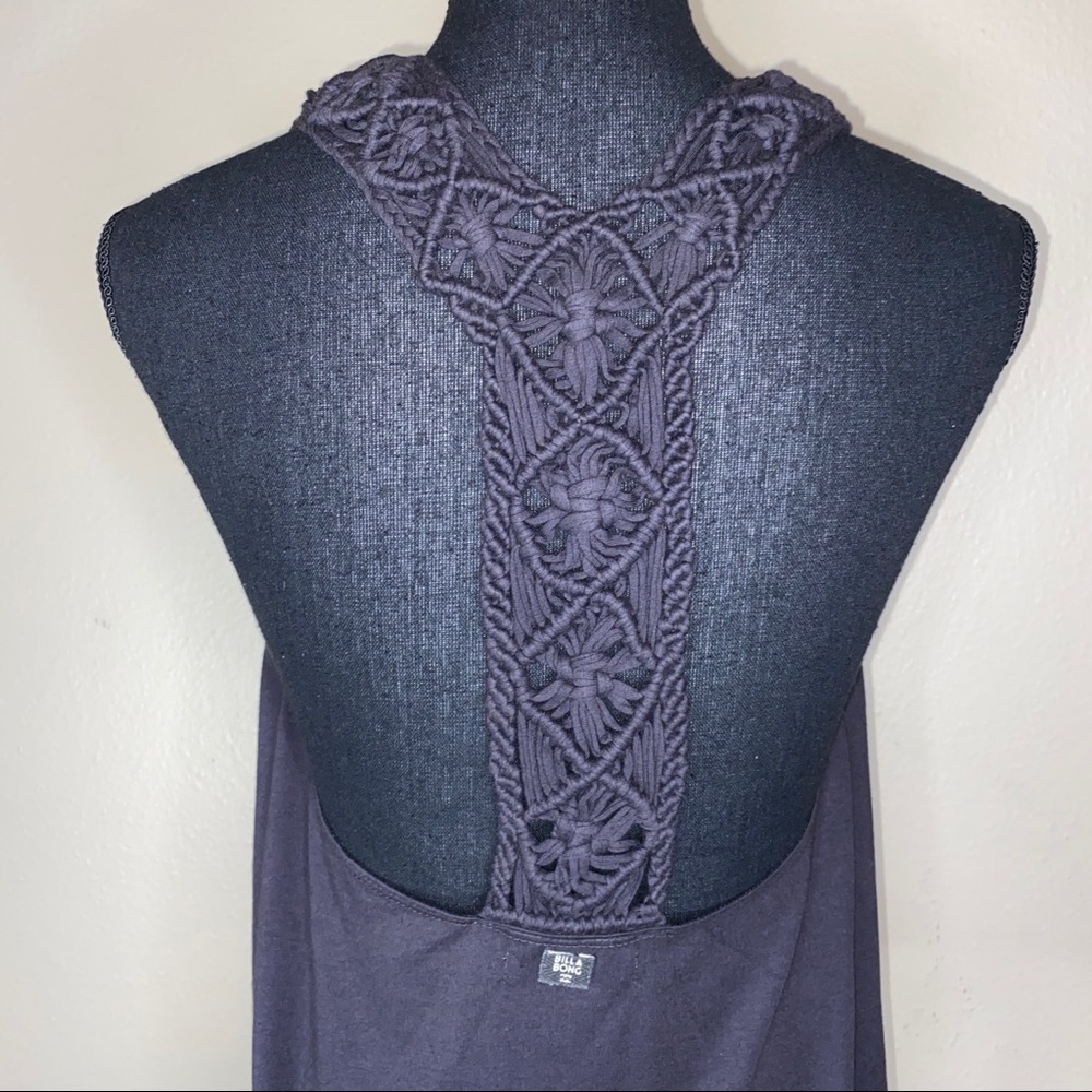 Billabong Black Crocheted Back Tank